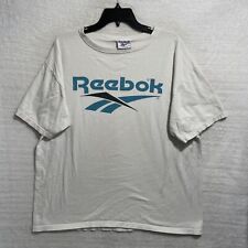 Camisa Reebok masculina vintage anos 90 grande gráfica feita de branco manga curta EUA comprar usado  Enviando para Brazil