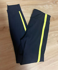 Leggings Zyia listra amarela preta 7/8 fita neon luxo cintura alta tamanho 4 comprar usado  Enviando para Brazil