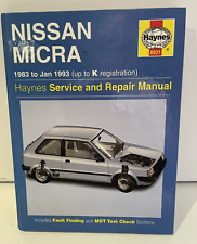 Nissan micra haynes for sale  UTTOXETER