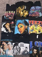LOT 9 HIP HOP T-SHIRT TRAVIS SCOTT ASTRO WORLD BLACK T RAW YEEZY CARDI B J COLE, used for sale  Shipping to South Africa