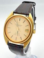 Omega 168.0056 Cal.1011 relógio masculino automático data redonda 35mm ouro vintage comprar usado  Enviando para Brazil