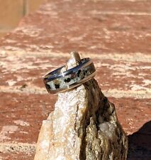 Handmade Stainless Steel Ring w/ Sylvanite & White Pearl Powder * Size 10 for sale  Shipping to South Africa