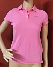 Camisa polo feminina Hollister colarinho rosa 1/4 botão bordado logotipo P comprar usado  Enviando para Brazil