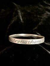 James Avery Bracelet Bangle I Can Do All Things 925 Sterling Silver Jewelry 28g for sale  Brenham