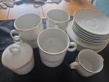 Used, VINTAGE ROYAL Porcelain Ionia Evvae White Gold Trim Tea set 20 Piece VGC for sale  Shipping to South Africa
