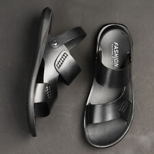 Used, Men's Sandals Slippers Open Toe Leather Slip On Outdoor Beach New Leisure Water for sale  Shipping to South Africa