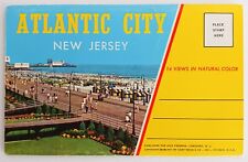 Postal carpeta de Atlantic City Nueva Jersey década de 1960 14 vistas andar en bicicleta por el paseo marítimo segunda mano  Embacar hacia Argentina