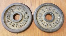Rare Weider Standard Size Barbell Weights - Two 3 Lb Plates 3lb cast iron vtg for sale  Shipping to South Africa