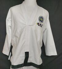 Dobok Sz 160 Taekwondo Uniform, White/Black 2 Pce Outfit New, used for sale  Shipping to South Africa
