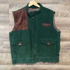 Vintage Hugo Valentino Corduroy Flannel Lined Shooting Hunting Vest Men's Sz XL for sale  Shipping to South Africa