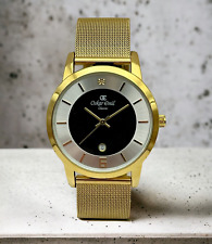 Oskar Emil Jupiter Classic Slimline Watch Gold Plated Stainless Steel Mesh for sale  Shipping to South Africa