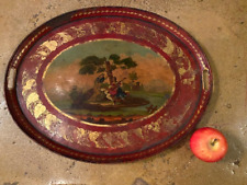 Antique tray painted d'occasion  France