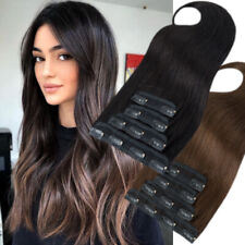 Used, CLEARANCE Clip In Real Remy Human Hair Extensions Full Head 4 Hairpiece Weft USA for sale  Shipping to South Africa