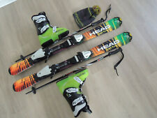Kinderski-Set! HEAD Ski 107cm + Skischuhe Gr. 33 + Skistöcke + Mütze 110cm gebraucht kaufen  Straelen