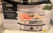 Used, Food Steamer Electric 2 Tier Cooker Vegetable Fish Stainless Steel Timer for sale  Shipping to South Africa
