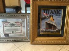 TITANIC SOUTH HAMPTON~NEW YORK FRAMED POSTER AND INTL. MERCANTILE MARINE CERT for sale  Miami
