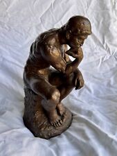 Vintage 1964 Austin Productions The Thinker bronze Finish statue figurine figure for sale  Shipping to South Africa