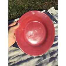 Pottery Barn Sausalito red dinner plate 12” boho ceramic pottery hand painted, used for sale  Shipping to South Africa