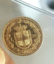 20 Lire Oro 1897 FDC Raro (Marengo) - Umberto I re D'Italia. usato  Latina