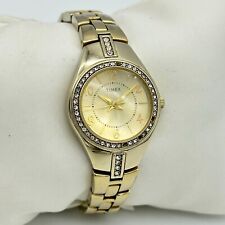 Relógio feminino TIMEX Classics vestido tom dourado/pulseira casual, detalhes em cristal comprar usado  Enviando para Brazil