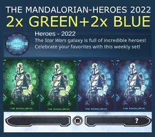 MANDALORIAN-HEROES 2022-2x VERDE+2x BLUE-TOPPS STAR WARS CARD TRADER comprar usado  Enviando para Brazil