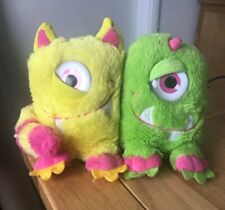 Keel Toys Monsterous Plush Soft Toy Yellow Pink & Green Pink One Eyed Monster for sale  WOKING