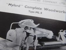 Myford lathe woodworking for sale  ABERYSTWYTH