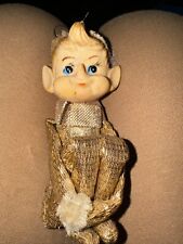 Chapéu vintage elfo joelho abraçador ouro brilhante elfo feliz estante olhos grandes comprar usado  Enviando para Brazil