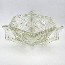 Used, Vintage Art Deco Czech Glass Fruit Bowl Trifle Bowl Three Footed c1930's for sale  Shipping to South Africa