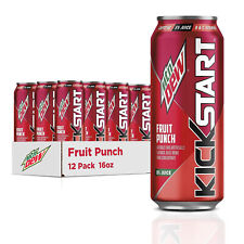 Mountain Dew Kickstart Fruit Punch 16 Fl Oz Cans, (Pack of 12) for sale  Shipping to South Africa