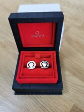 Used, Omega Silver Icon Logo Cufflinks - with original boxes and COA for sale  Shipping to South Africa