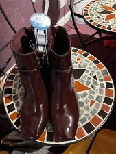 Burgundy patent boots for sale  SHERBORNE