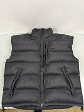Campmor Vest Mens Large Black Goose Down Quilted Puffer Full Zip Sleeveless Coat for sale  Shipping to South Africa
