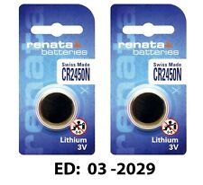 2 x RENATA CR2450N LITHIUM BATTERIES 3V CELL COIN BUTTON SWISS MADE EXP 03/2029 for sale  Shipping to South Africa