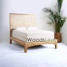 Cama de madera maciza tallada a mano | Cama tallada | Muebles tallados cabecera de cama de madera maciza segunda mano  Embacar hacia Argentina