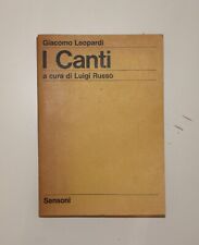 Libro canti leopardi usato  Reggio Calabria
