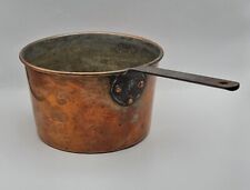 Antique Primitive Copper Cooking Pot Sauce Pan Hand Forged 3+ Qt Heavy for sale  Shipping to South Africa