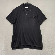 Camisa polo masculina Engineered Garments média preta feita nos EUA algodão manga curta comprar usado  Enviando para Brazil