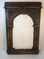 Faux Antique Carved Wood Look Framed Mirror Old World Charm, used for sale  Shipping to South Africa