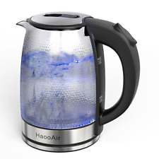 Haooair 1.8 liter Glass Kettle with Blue LED Easy to Clean Electric Kettle Fa... for sale  Shipping to South Africa