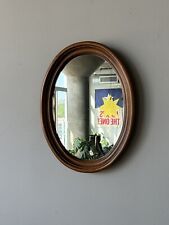 Espelho oval vintage anos 70 Ethan Allen madeira de pinho maciça com moldura 16” X 21,5” comprar usado  Enviando para Brazil