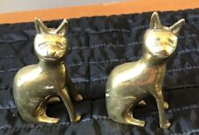 Pair brass cats. for sale  SUNDERLAND