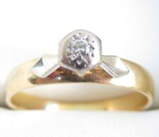 Vintage Genuine G/VS Diamond Ring In Palladium & 18K Yellow Gold for sale  Shipping to South Africa