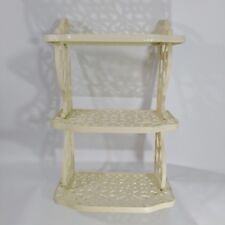 Filigree Triple 3 Shelf Plastic Homco USA 15x23.5 Inches 1982 Vintage for sale  Shipping to South Africa
