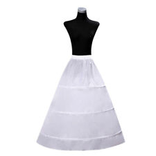 Used, 3 Hoops White Petticoat Skirt Crinoline A Line Wedding Dress Bridal Underskirt for sale  Shipping to South Africa