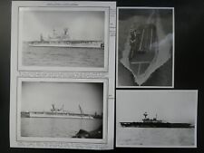 Segunda Guerra Mundial 4 fotos reales portaaviones HMS Eagle Fleet Air MOD Nat Maritime Mus AC51 segunda mano  Embacar hacia Mexico
