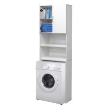 Meuble salle de bain étagère machine à laver armoire blanc 190 x 62,5 x 25 cm d'occasion  Expédié en France