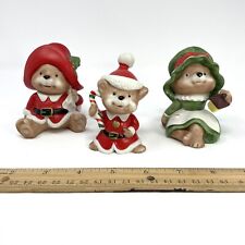 Usado, Vintage Natal Homco 3 Ursos Papa Mama Bebê Papai Noel Figurines Cerâmica #5600 comprar usado  Enviando para Brazil