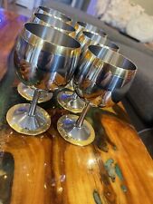 gold wine goblets for sale  STOKE-ON-TRENT