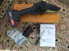 Portable 4" Mini Chainsaw Cordless Handheld Electric Chainsaw One 24V Battery, used for sale  Shipping to South Africa